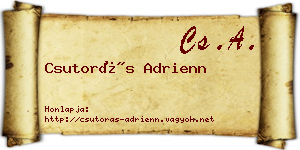 Csutorás Adrienn névjegykártya